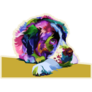 St Bernard Art Sticker