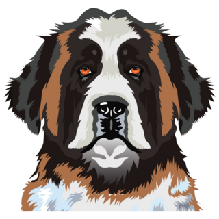 St. Bernard Dog Face Sticker