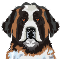 St. Bernard Dog Face Sticker