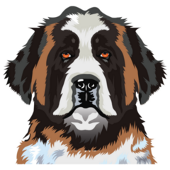 St. Bernard Dog Face Sticker