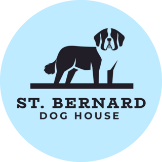 St Bernard Dog House Sticker