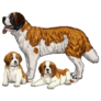 St Bernard Family Sticker