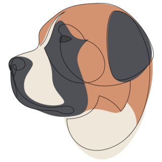 St. Bernard Illustration Sticker