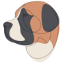 St. Bernard Illustration Sticker