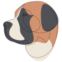 St. Bernard Illustration Sticker