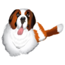 St Bernard Laying Sticker