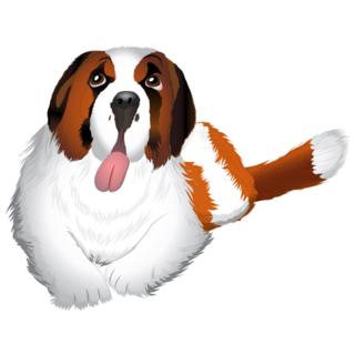 St Bernard Laying Sticker