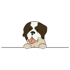 St Bernard Peeks Sticker