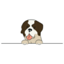 St Bernard Peeks Sticker