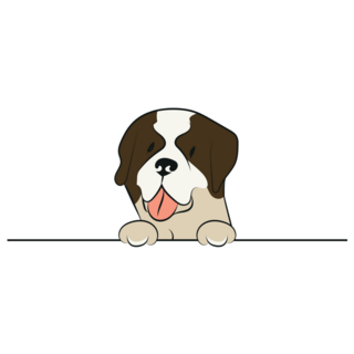 St Bernard Peeks Sticker