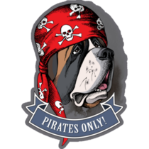 St. Bernard Pirate Sticker