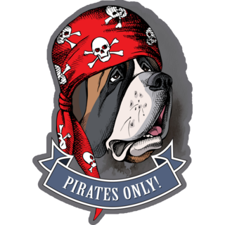 St. Bernard Pirate Sticker