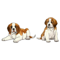 St. Bernard Puppies Sticker
