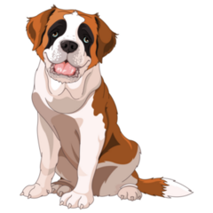 St. Bernard Sits Sticker
