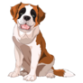 St. Bernard Sits Sticker