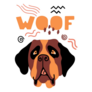 St. Bernard Woof Sticker