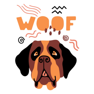 St. Bernard Woof Sticker