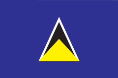 St Lucia Flag Sticker
