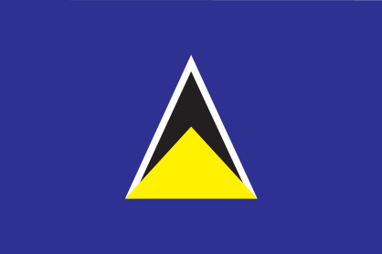 St Lucia Flag Sticker