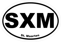 St. Maarten Sxm Oval Sticker