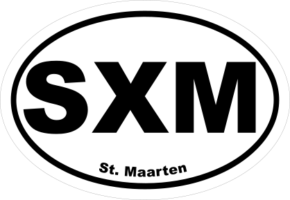 St. Maarten Sxm Oval Sticker