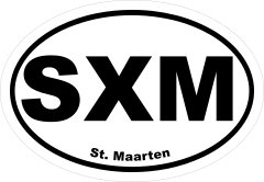 St. Maarten Sxm Oval Sticker