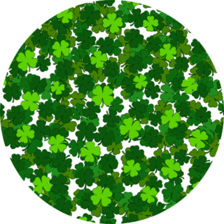 St Patricks Day Pattern Cartoon Green Clover Sticker