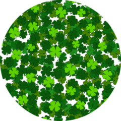 St Patricks Day Pattern Cartoon Green Clover Sticker