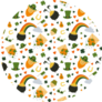 St. Patricks Day Seamless Pattern Circle Sticker