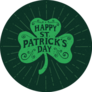 St. Patricks Day Shamrock Retro Style Sticker