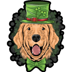 St. Patricks Retriever Sticker