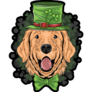 St. Patricks Retriever Sticker
