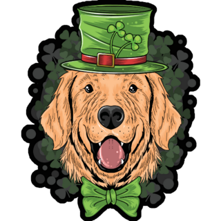 St. Patricks Retriever Sticker