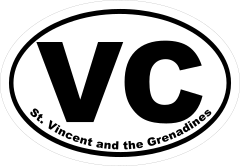 St. Vincent And The Grenadines Vc Oval Sticker
