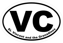 St. Vincent And The Grenadines Vc Oval Sticker
