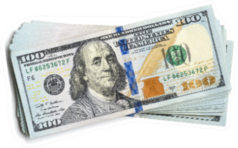 Stack of 100 Dollar Bills Sticker