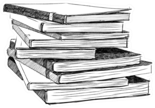Stack of Books Sketch Sticker