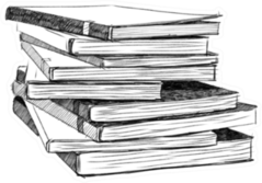 Stack of Books Sketch Sticker