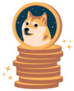 Stack of Dogecoin Sticker