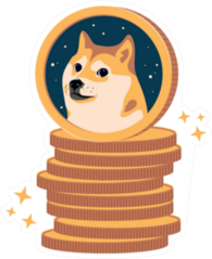 Stack of Dogecoin Sticker