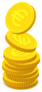 Stack of Euro Coins Sticker