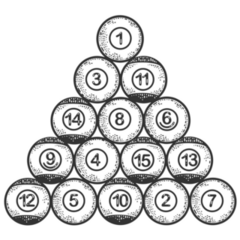Stacked Billiard Balls Sticker