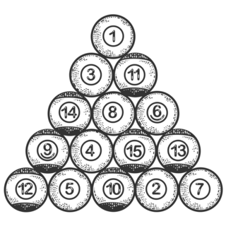 Stacked Billiard Balls Sticker