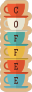 Stacked Coffee Cups Sticker