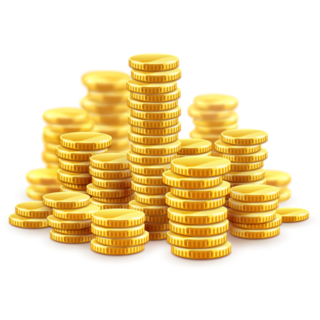 Stacks and Stacks of Gold Coins Sticker