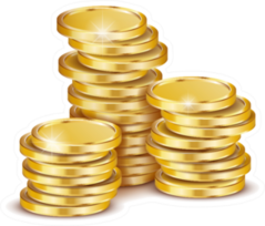 Stacks of Gold Coins Sticker