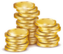 Stacks of Gold Coins Sticker