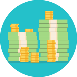 Stacks of Money Sticker