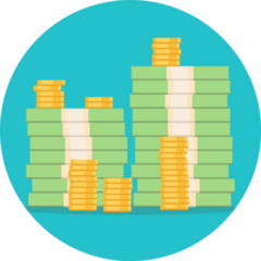 Stacks of Money Sticker