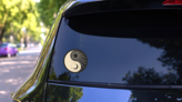 Stages Of Moonlight Celestial Sticker on a Rear Car Window (New) example